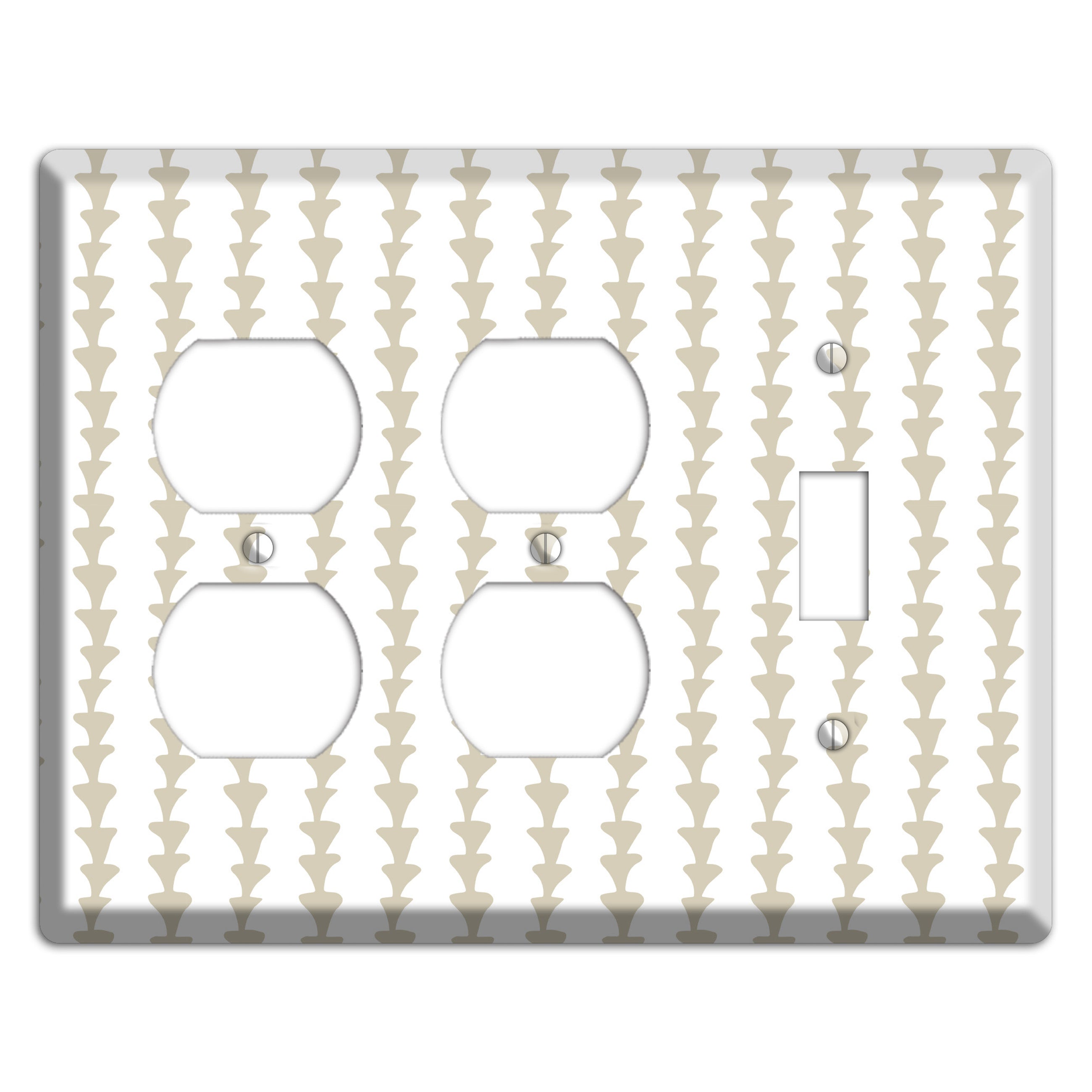 Simple Scandanavian Style A 2 Duplex / Toggle Wallplate