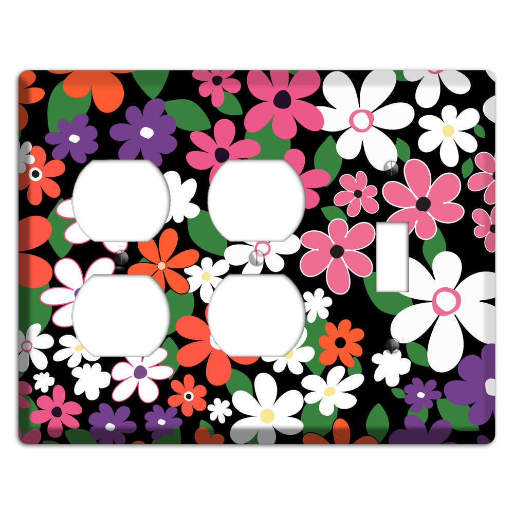 Hippie Flowers 2 Duplex / Toggle Wallplate