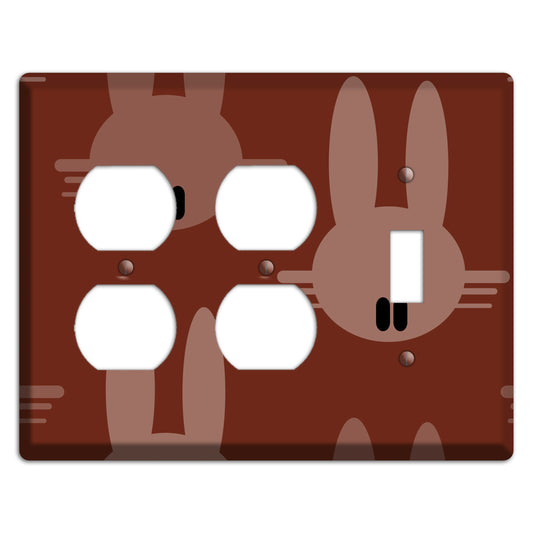 Maroon Bunny 2 Duplex / Toggle Wallplate
