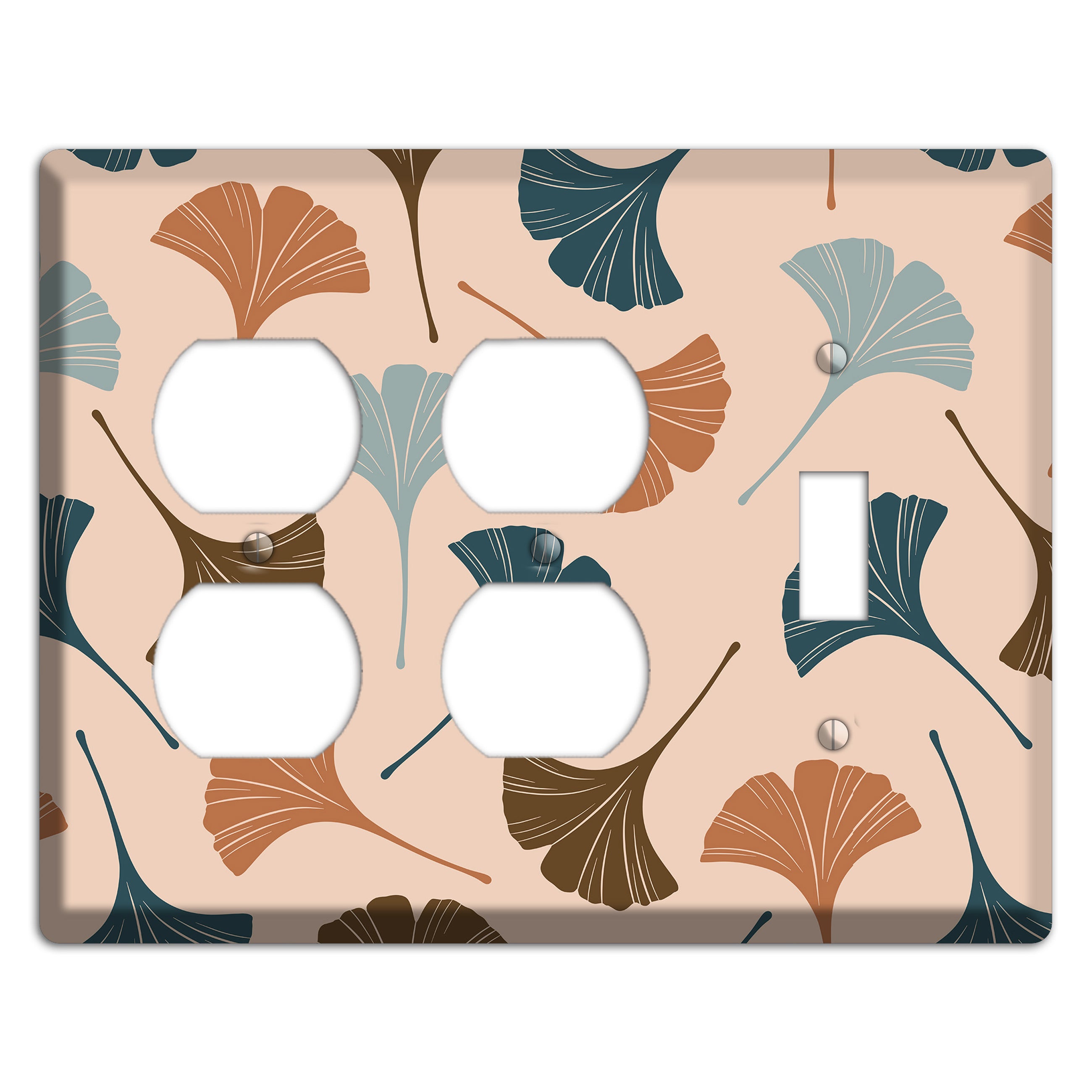 Blush Ginkgo Leaves 2 Duplex / Toggle Wallplate