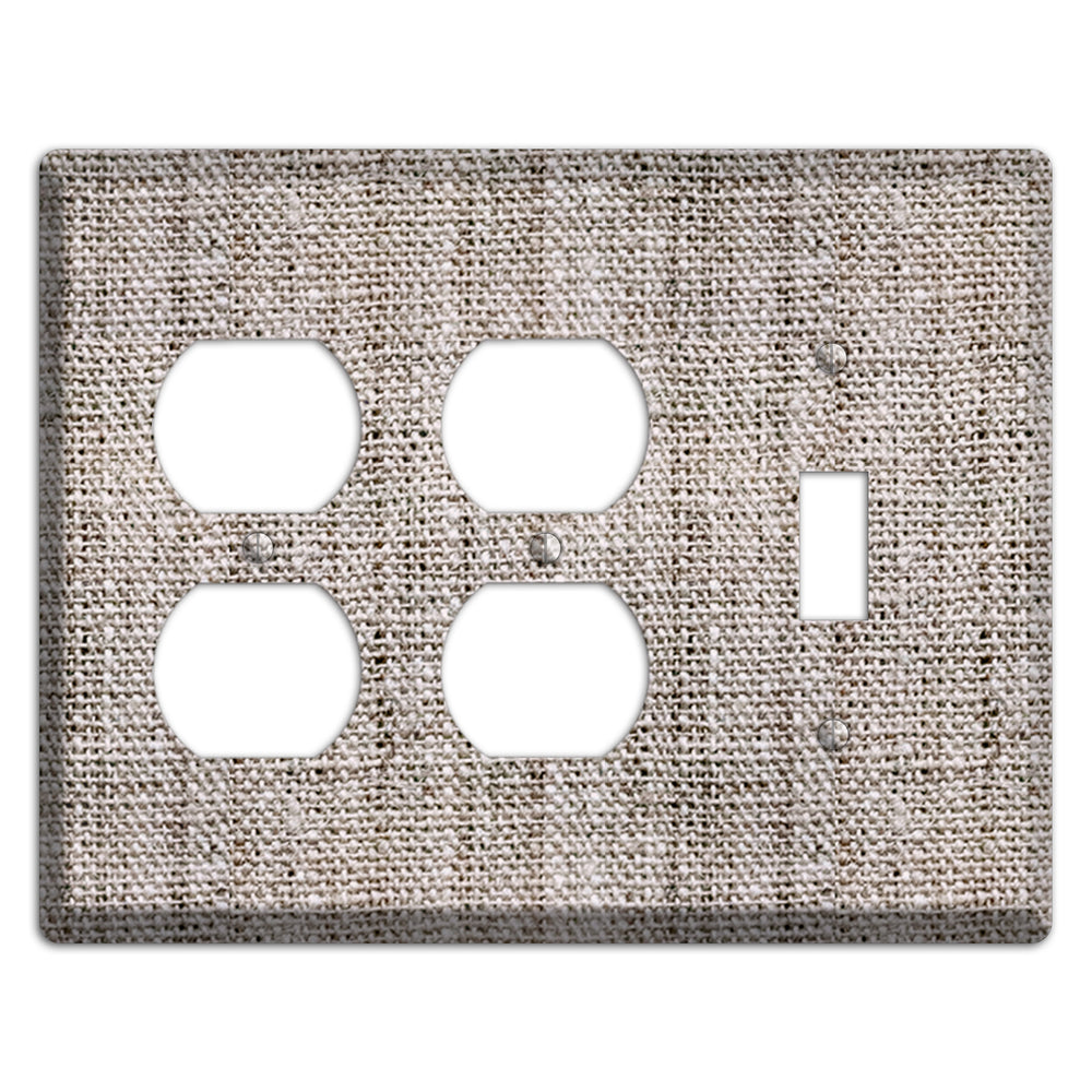Natural Gray Burlap 2 Duplex / Toggle Wallplate