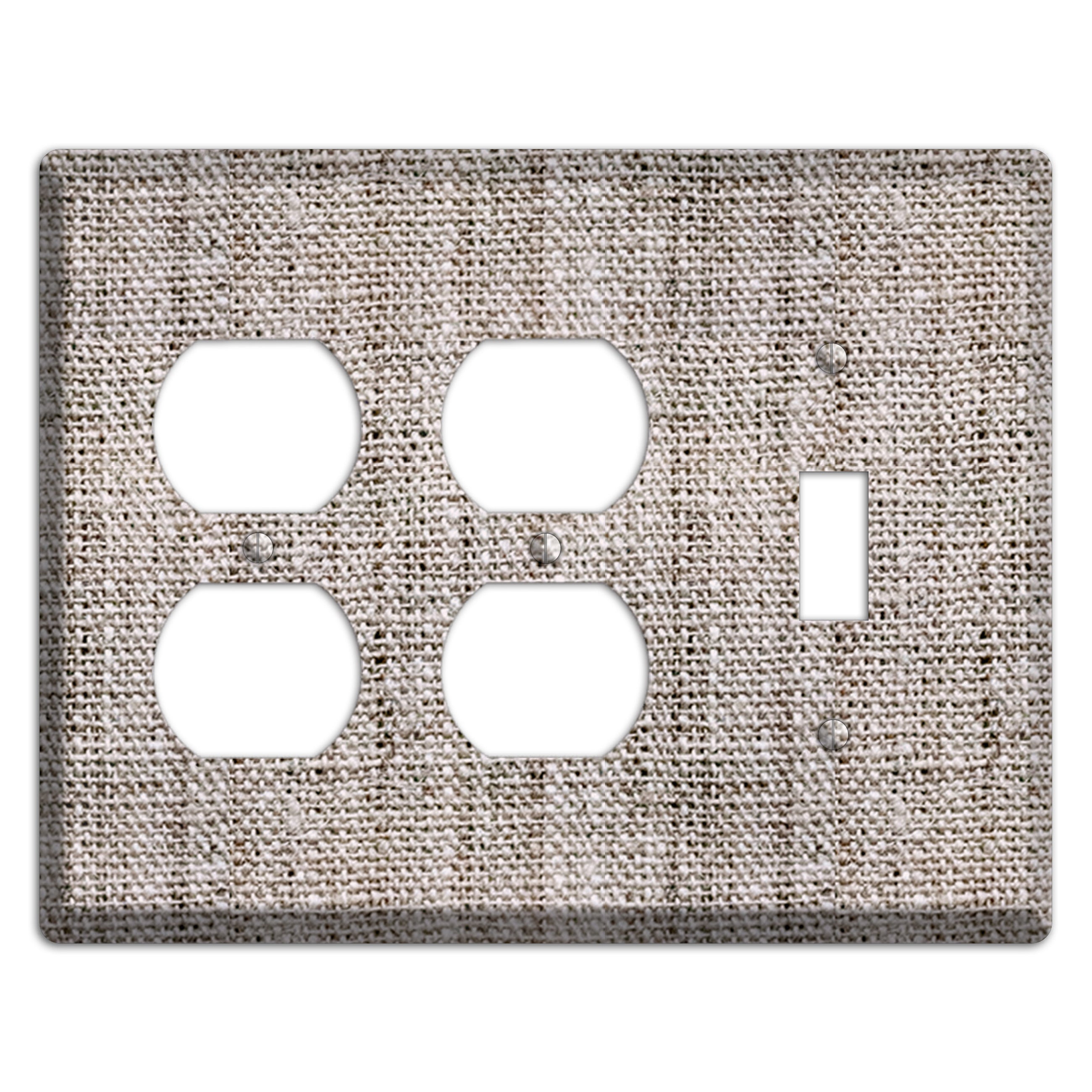 Natural Gray Burlap 2 Duplex / Toggle Wallplate