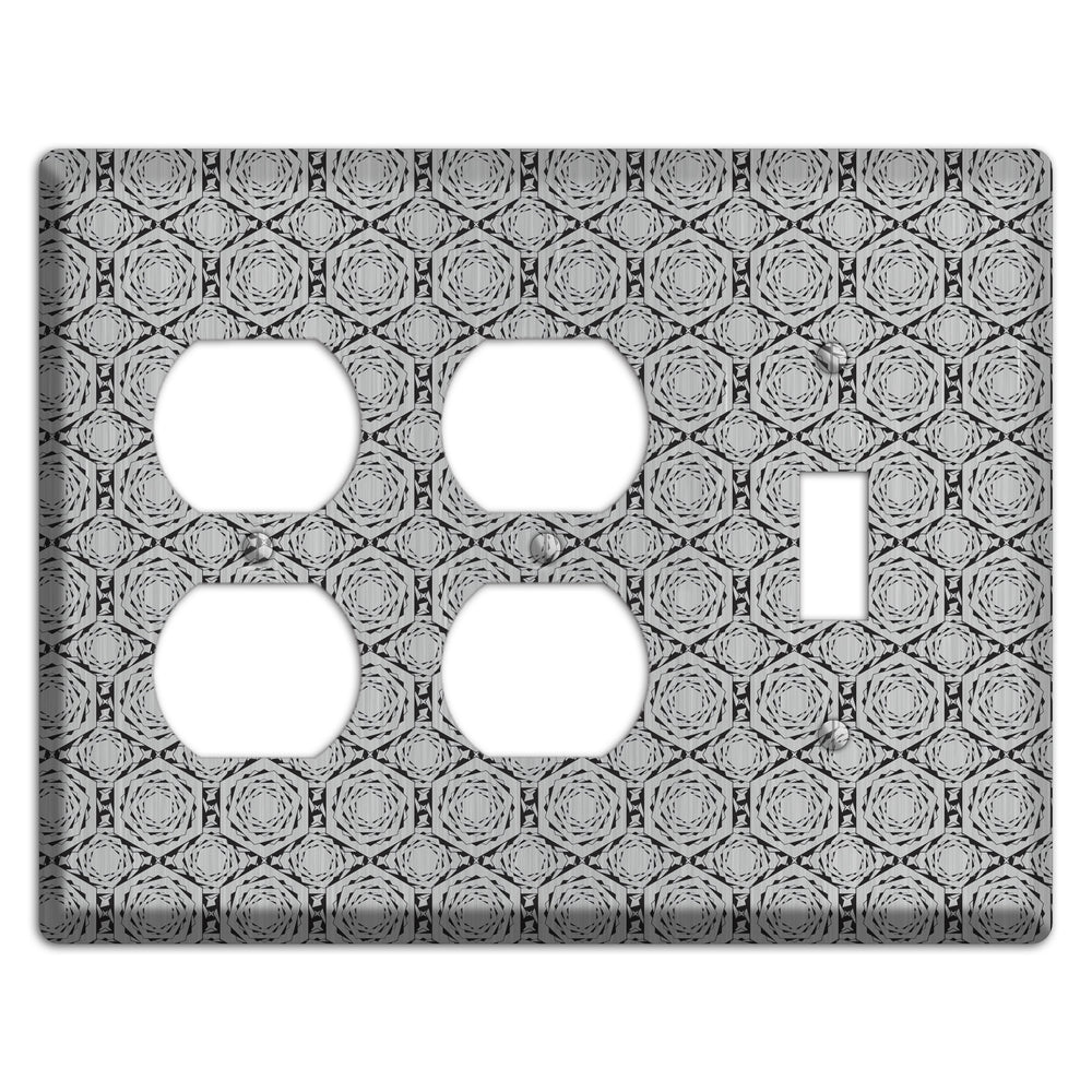 Overly Hexagon Rotation Stainless Steel 2 Duplex / Toggle Wallplate