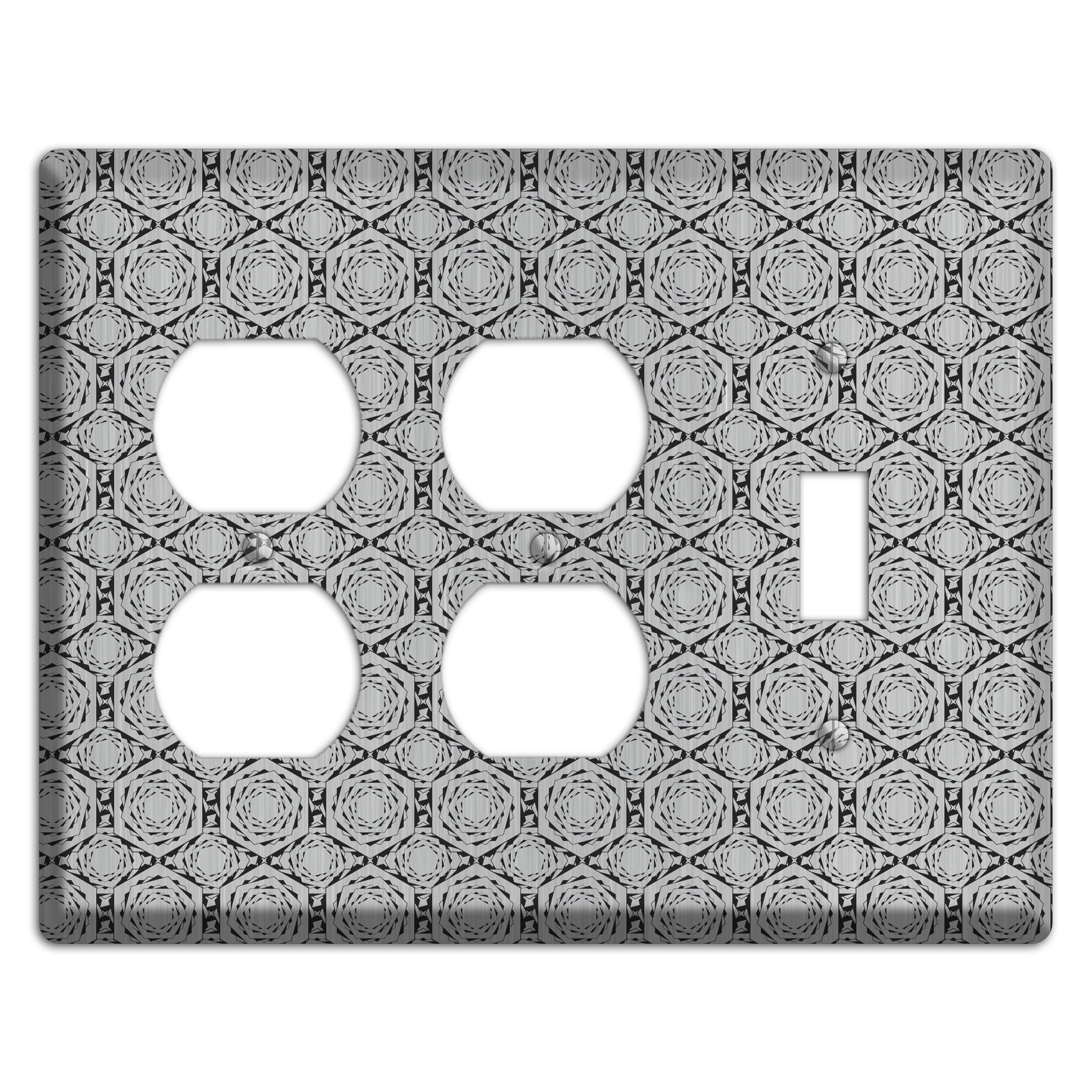 Overly Hexagon Rotation  Stainless 2 Duplex / Toggle Wallplate