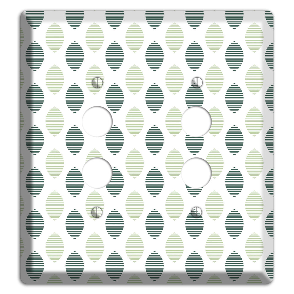 Leaves Style A 2 Pushbutton Wallplate