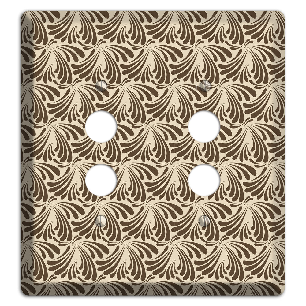 Nouveau Tear Drop 2 Pushbutton Wallplate