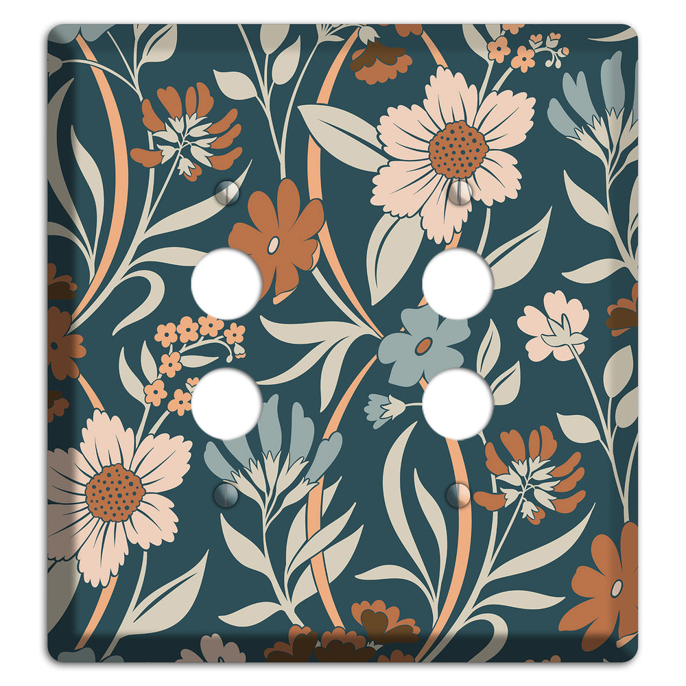Summer Floral 1 2 Pushbutton Wallplate