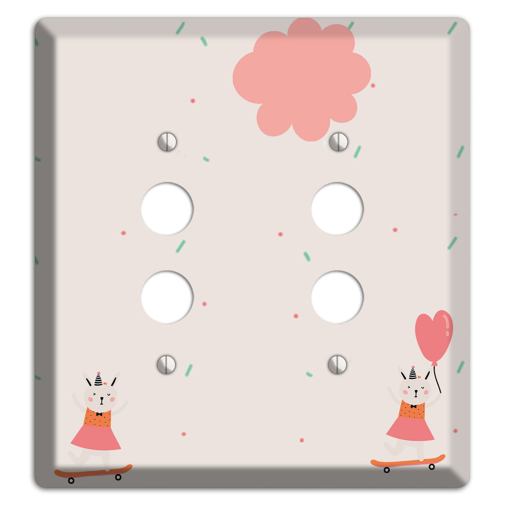 Skateboard Kitty 2 Pushbutton Wallplate
