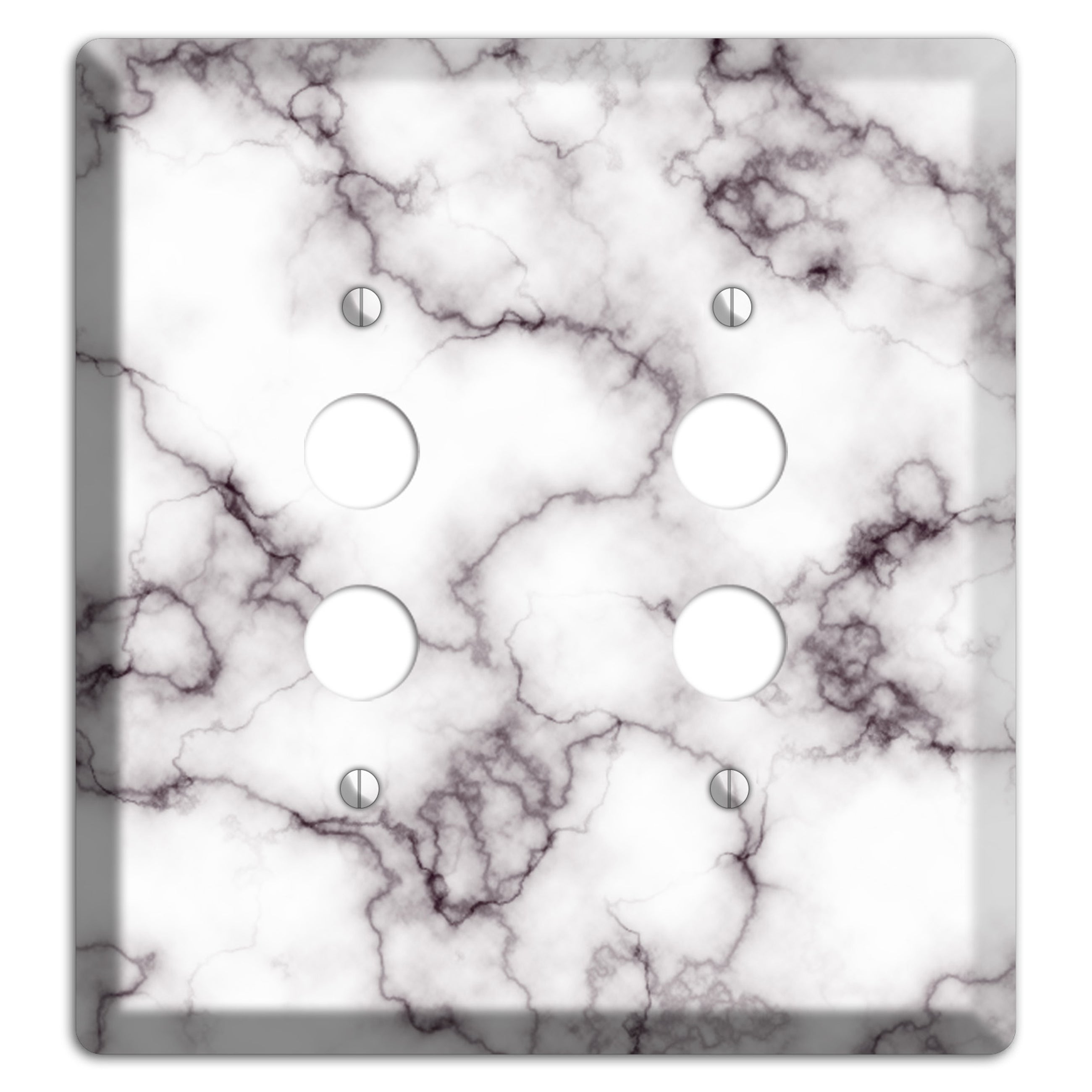 Black Stained Marble 2 Pushbutton Wallplate