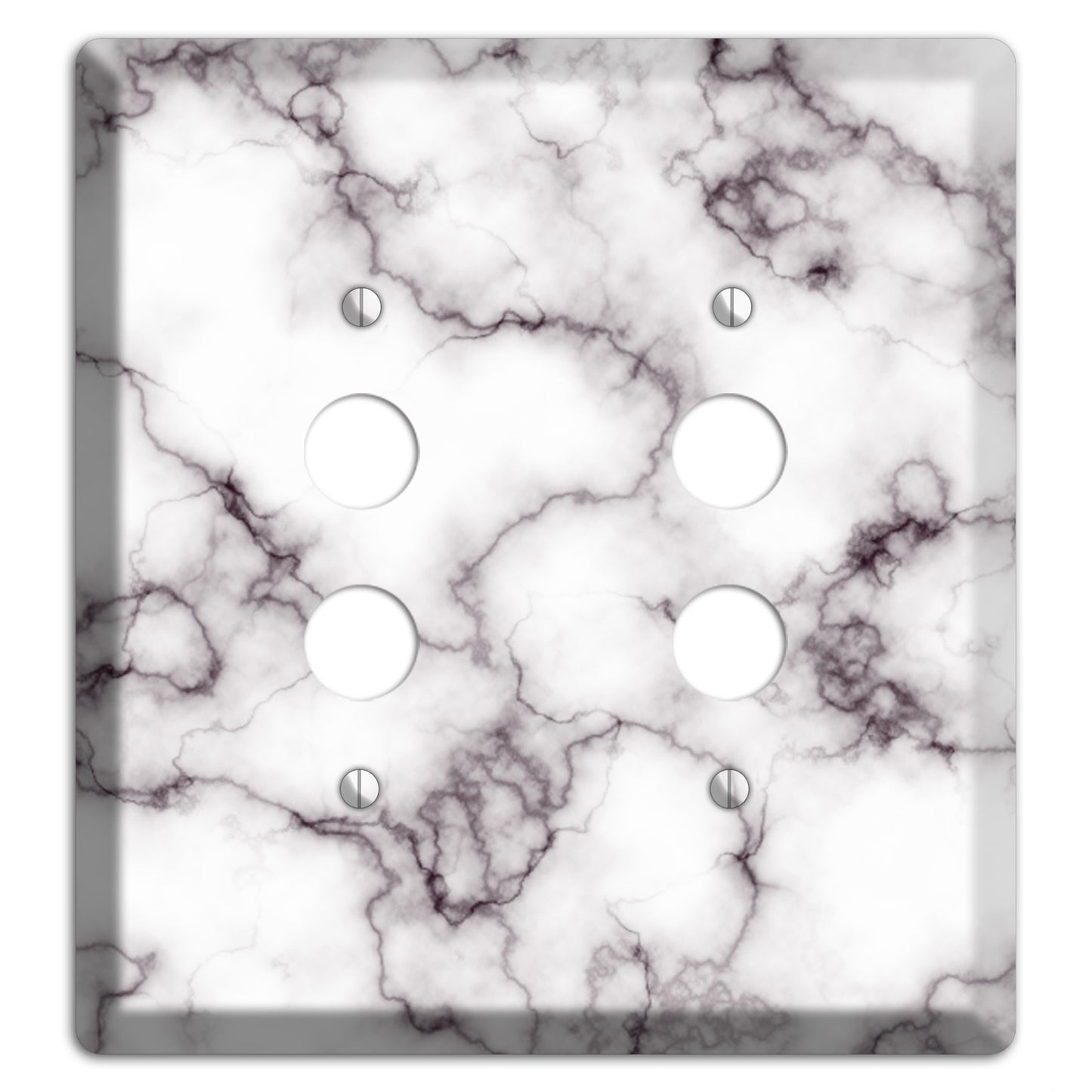 Black Stained Marble 2 Pushbutton Wallplate