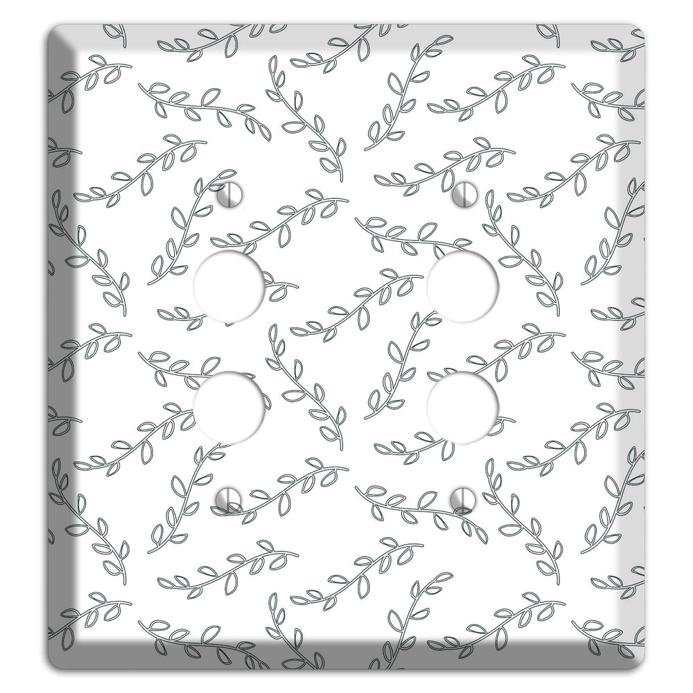 Leaves Style CC 2 Pushbutton Wallplate