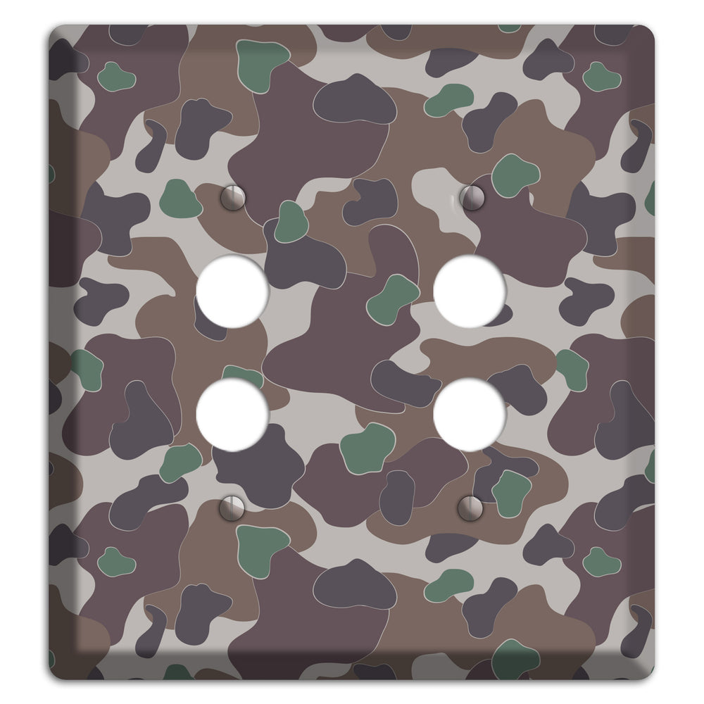 Dark Brown Camo 2 Pushbutton Wallplate