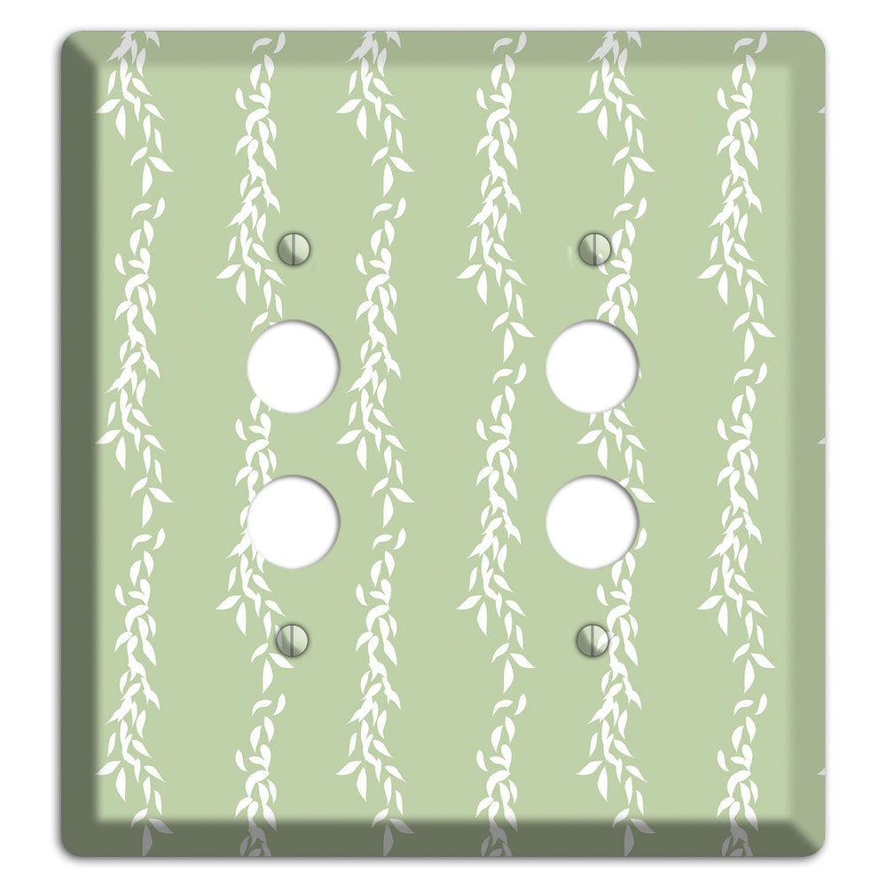 Leaves Style Z 2 Pushbutton Wallplate