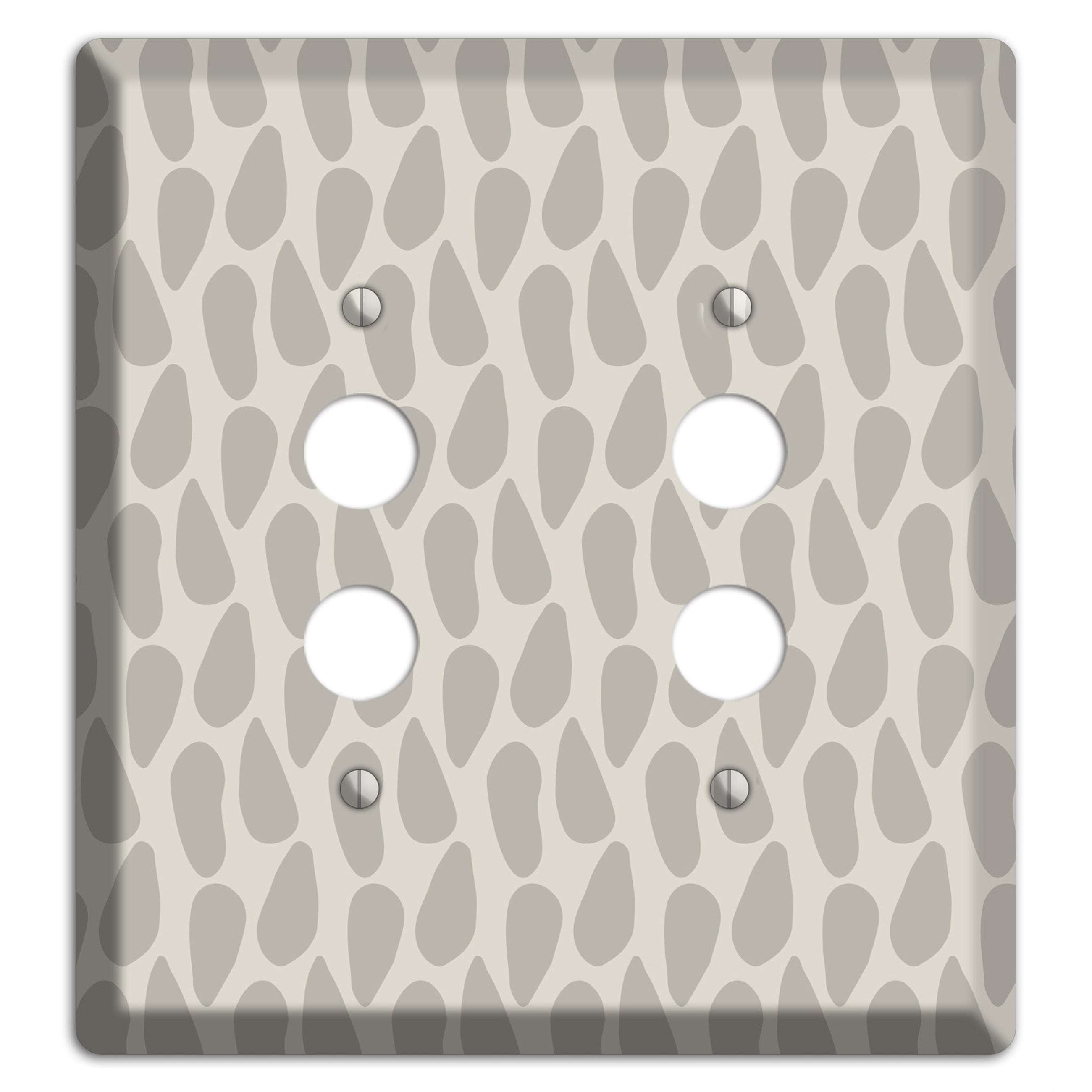 Simple Scandanavian Style DD 2 Pushbutton Wallplate