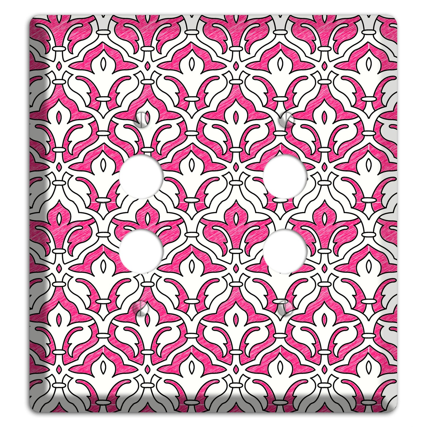 Pink Scallop Tapestry 2 Pushbutton Wallplate