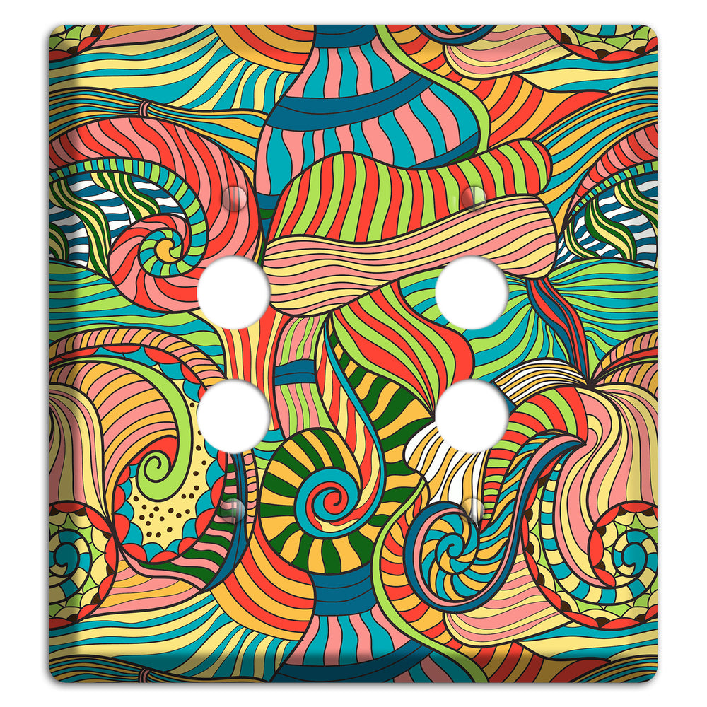 Retro Flourish 3 2 Pushbutton Wallplate
