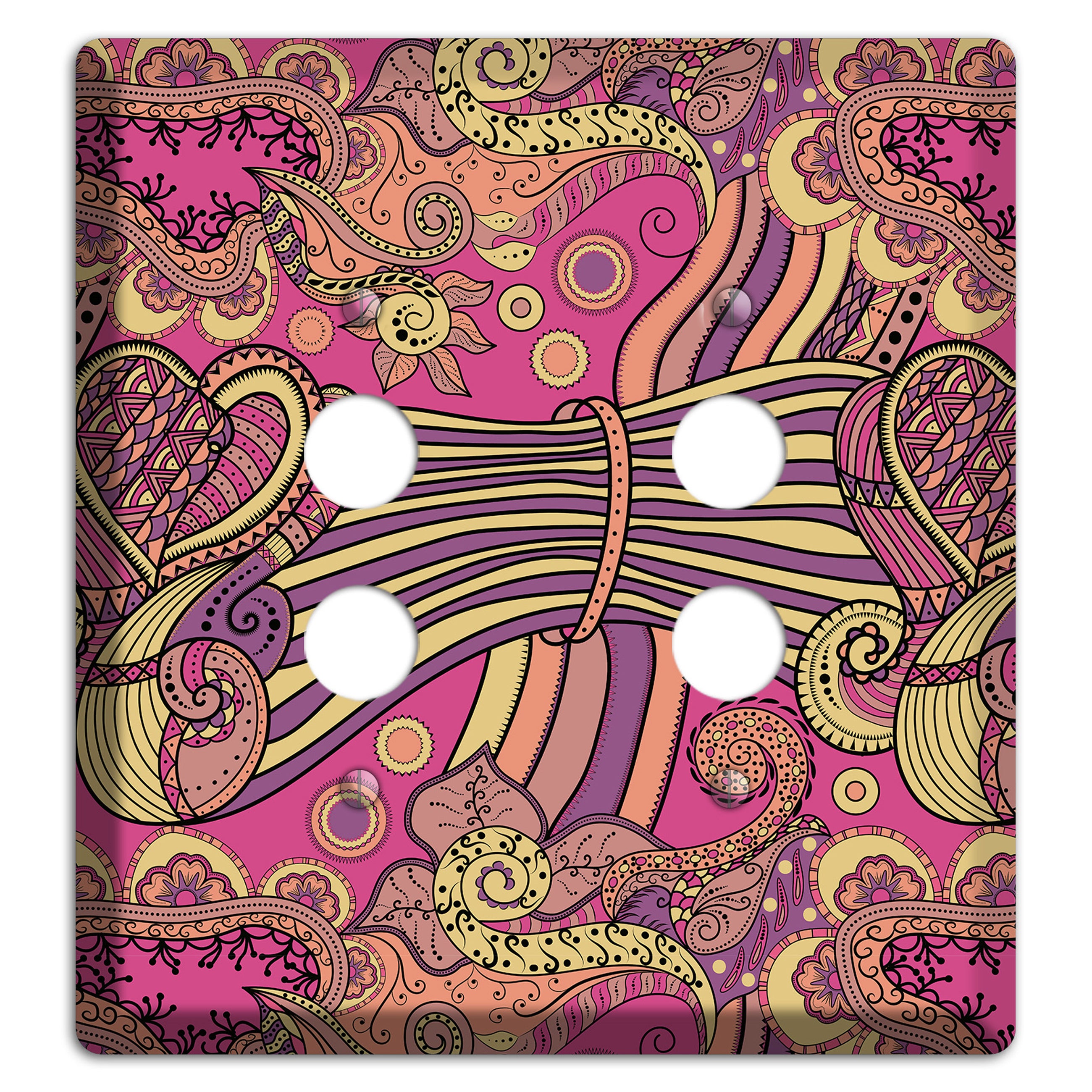 Retro Flourish 1 2 Pushbutton Wallplate