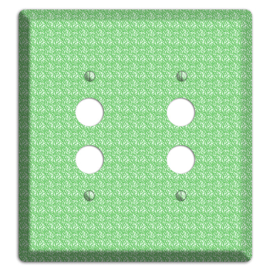Green Pattern 2 Pushbutton Wallplate