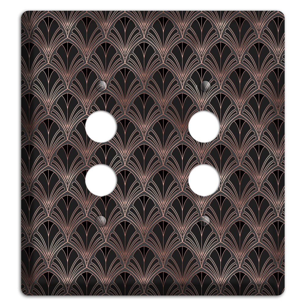 Black and Rose Deco 2 Pushbutton Wallplate