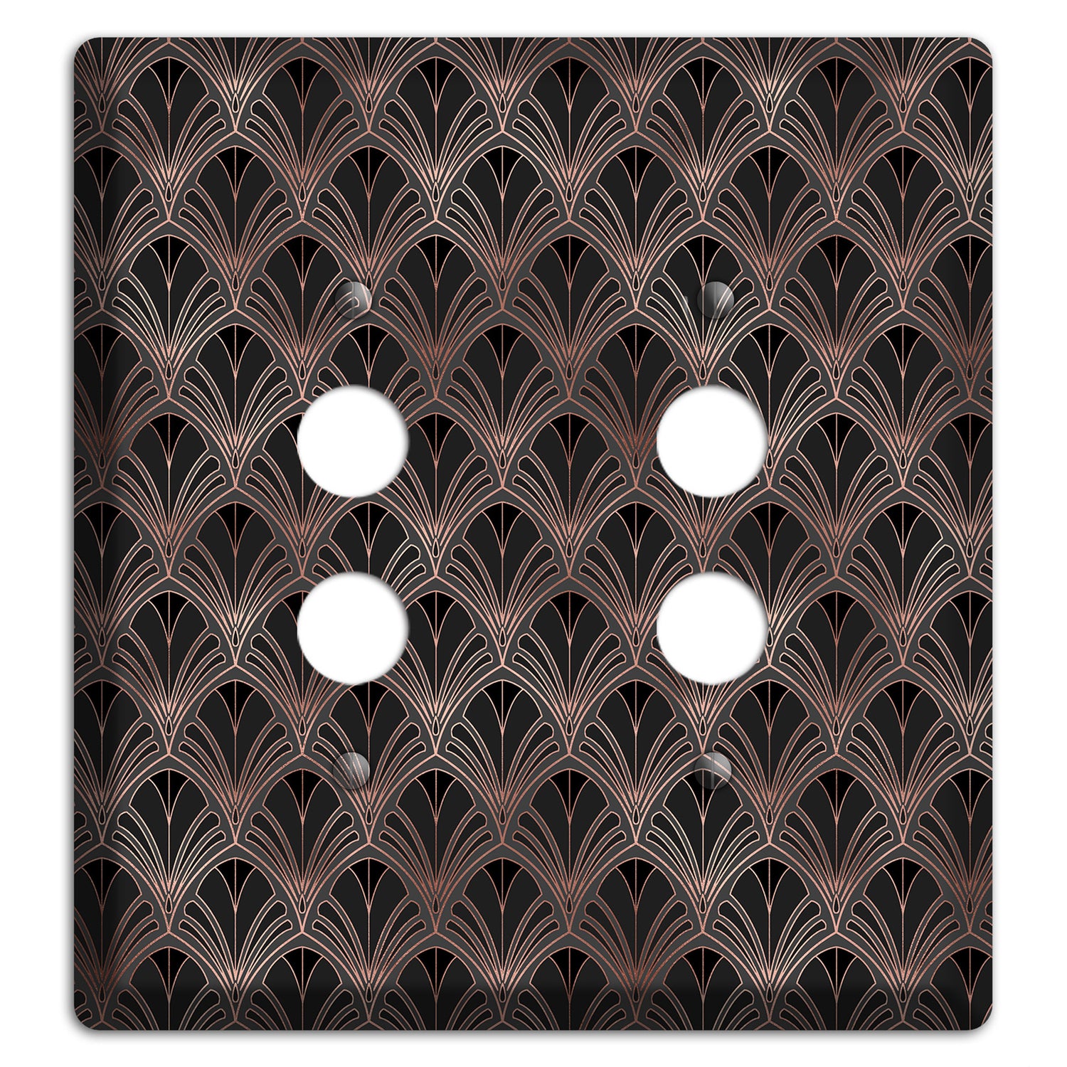 Black and Rose Deco 2 Pushbutton Wallplate