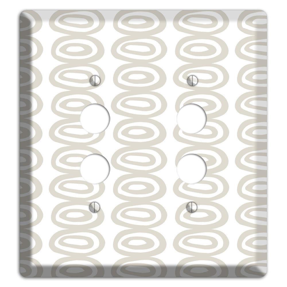 Simple Scandanavian Style S 2 Pushbutton Wallplate