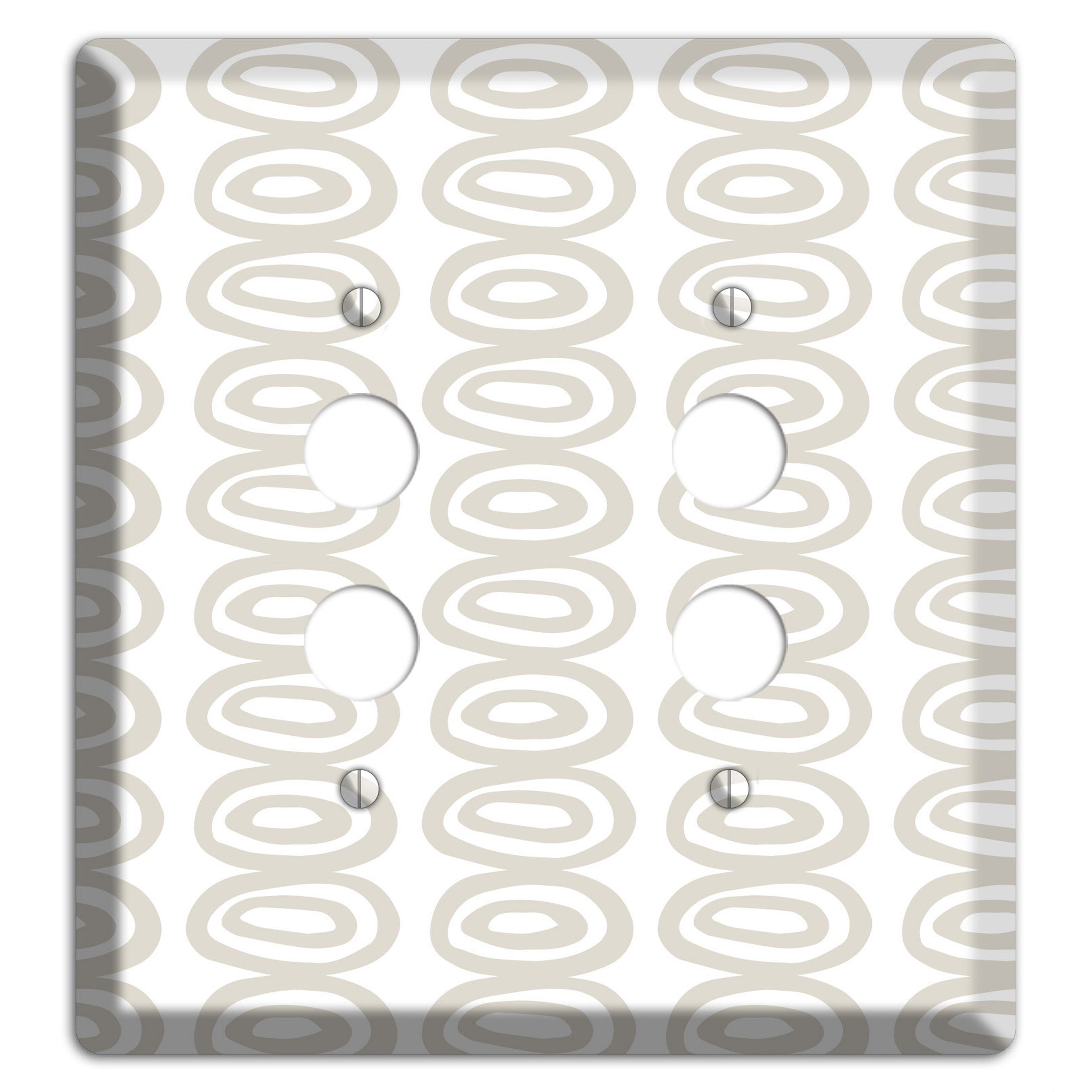 Simple Scandanavian Style S 2 Pushbutton Wallplate