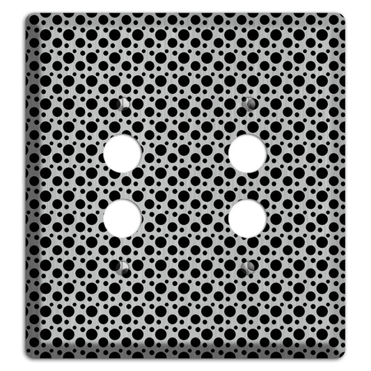 Small and Tiny Polka Dots Stainless 2 Pushbutton Wallplate