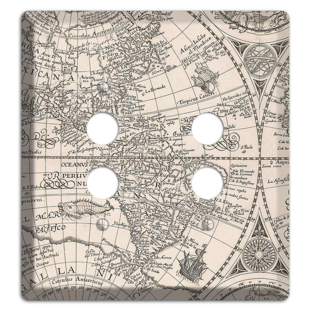 Map of South America 2 Pushbutton Wallplate
