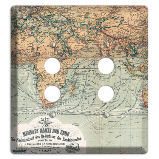 Map of Africa 2 Pushbutton Wallplate