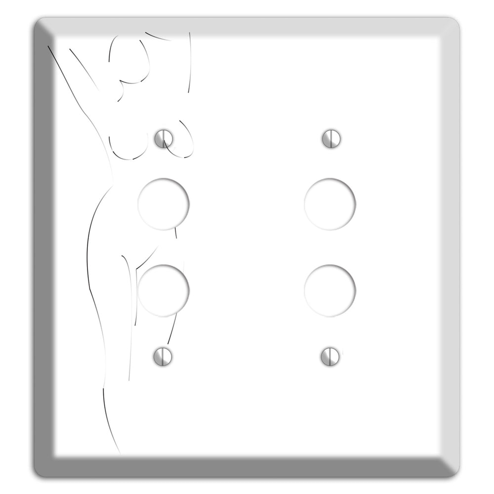 Abstract Nude 2 Pushbutton Wallplate