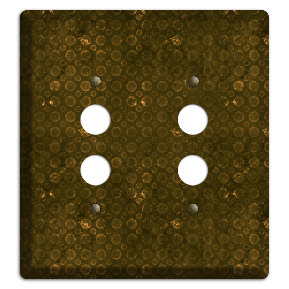 Olive Circles 2 Pushbutton Wallplate