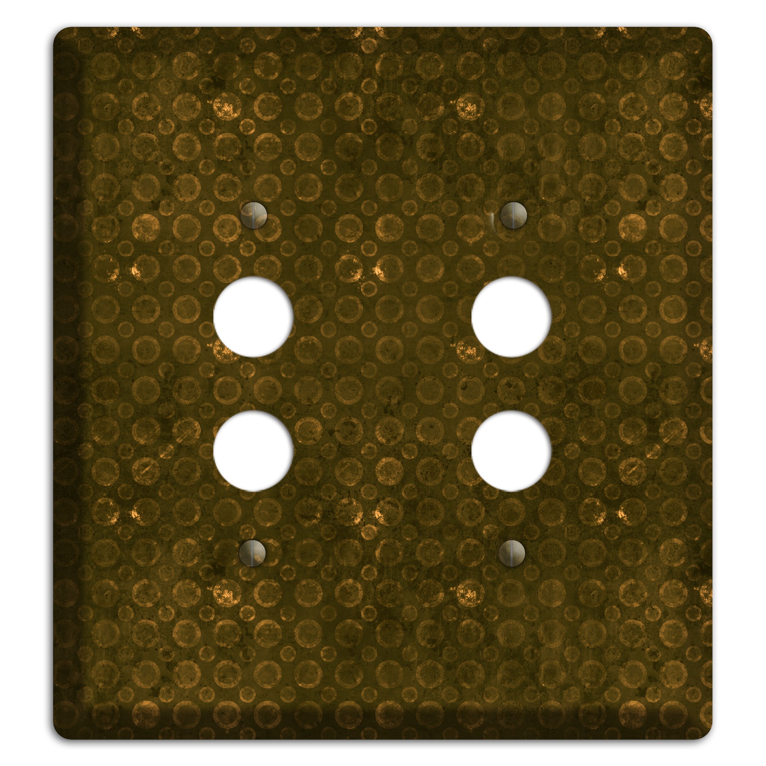 Olive Circles 2 Pushbutton Wallplate
