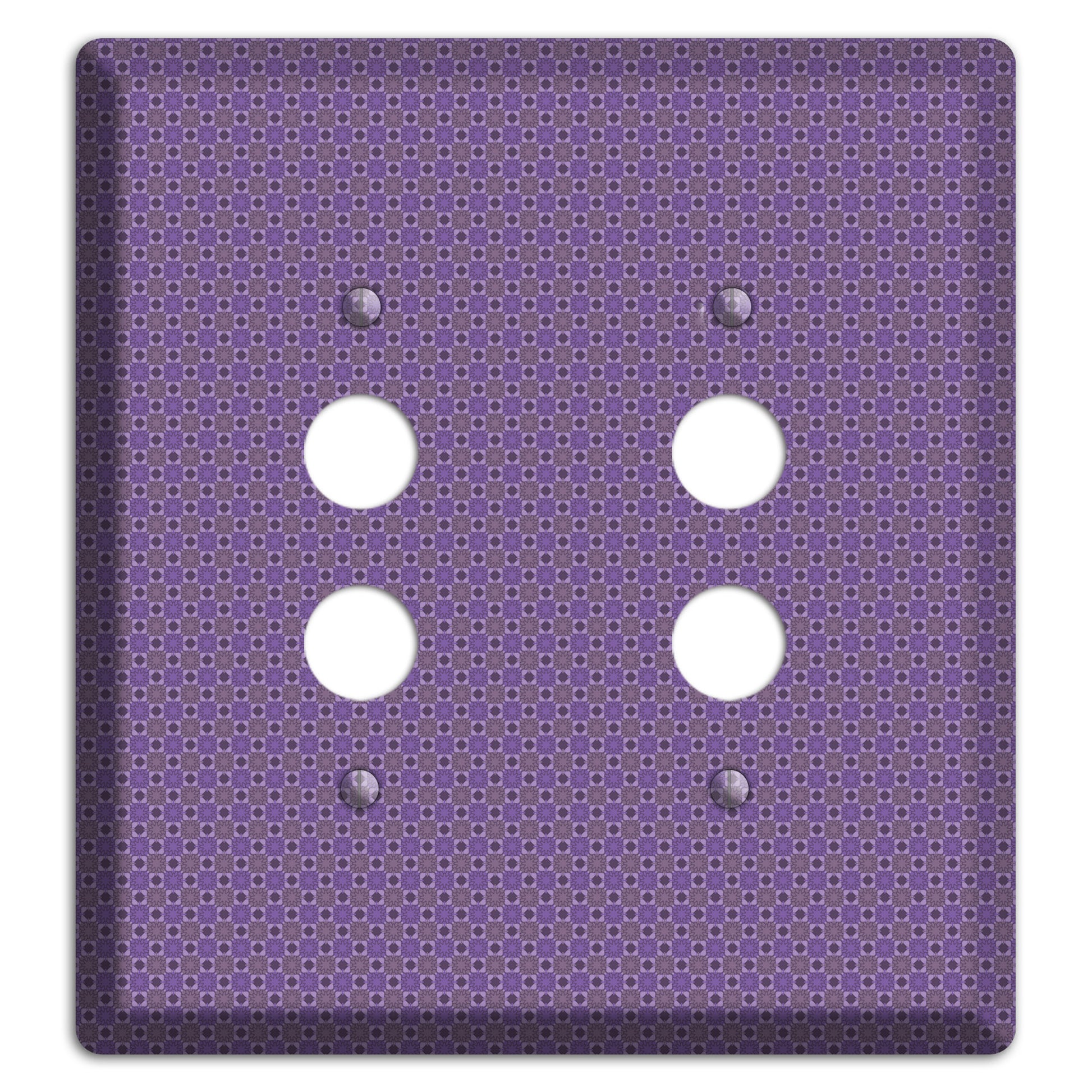 Multi Purple Tiled 2 Pushbutton Wallplate