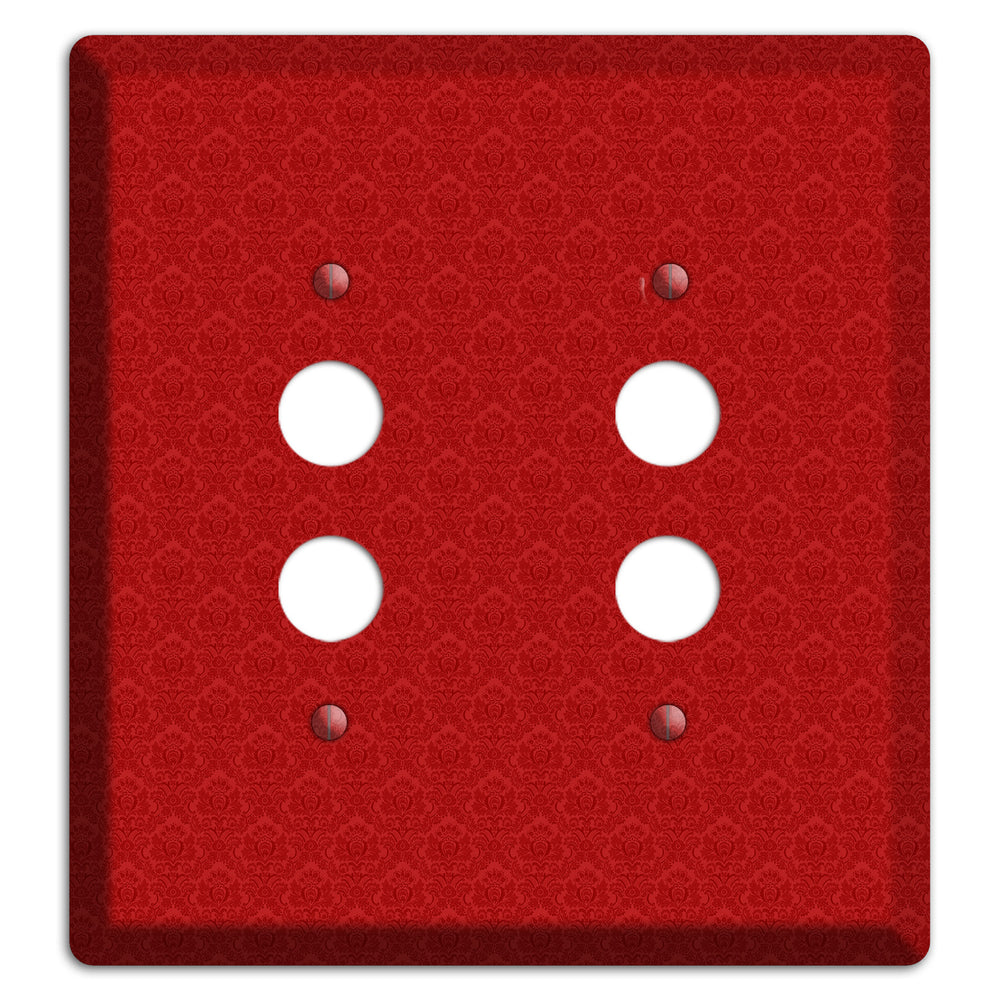 Red Cartouche 2 Pushbutton Wallplate