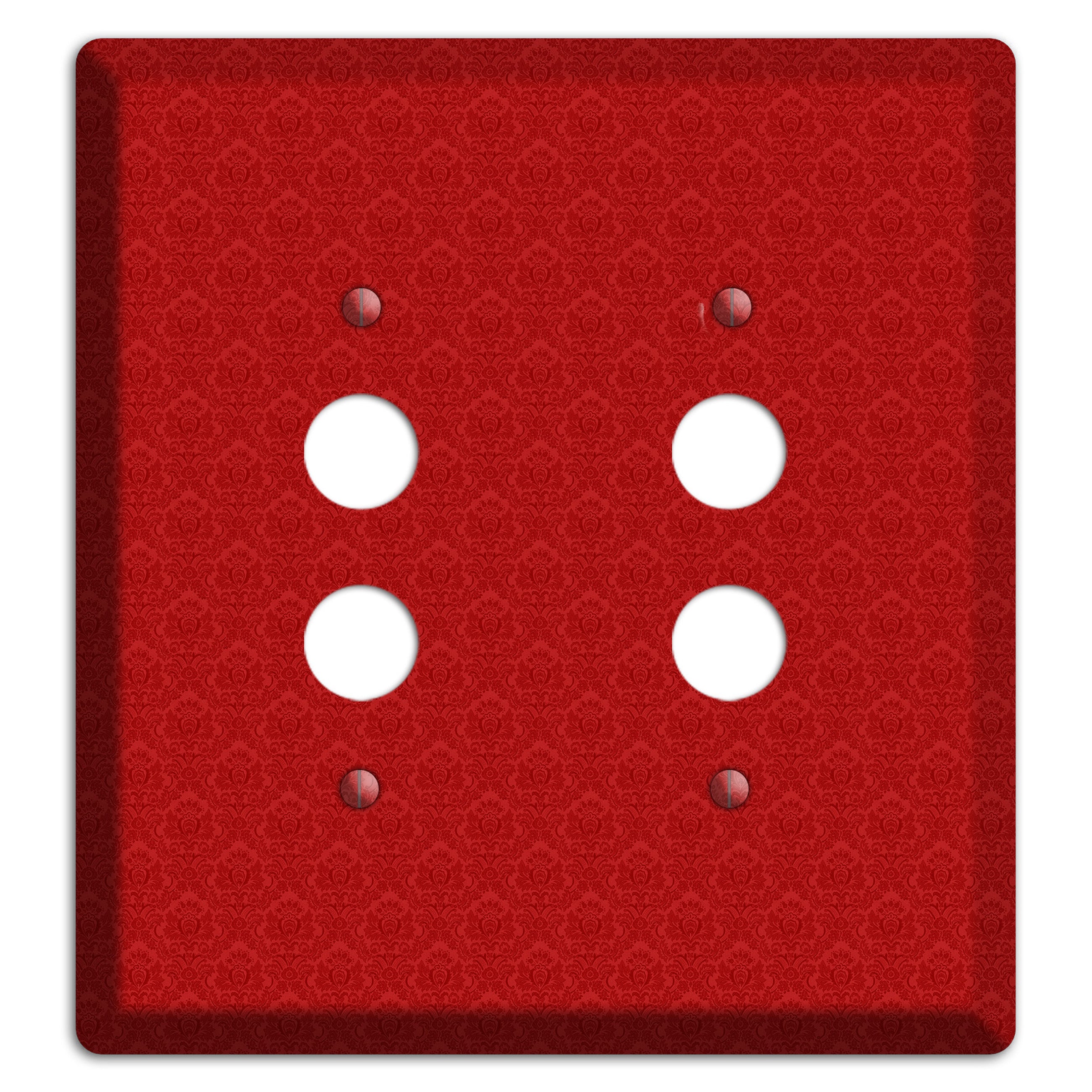 Red Cartouche 2 Pushbutton Wallplate