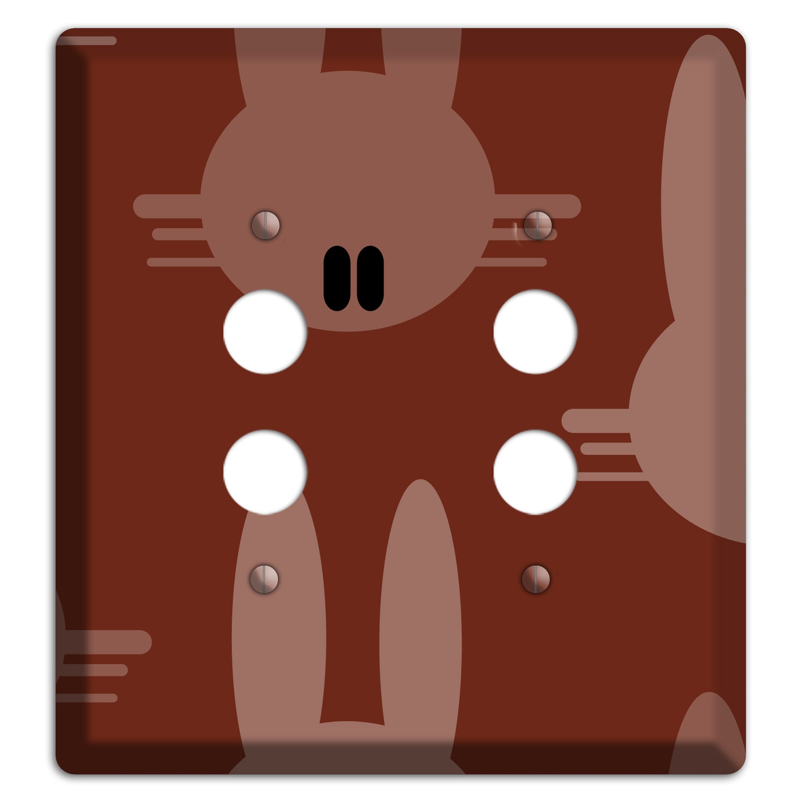 Maroon Bunny 2 Pushbutton Wallplate