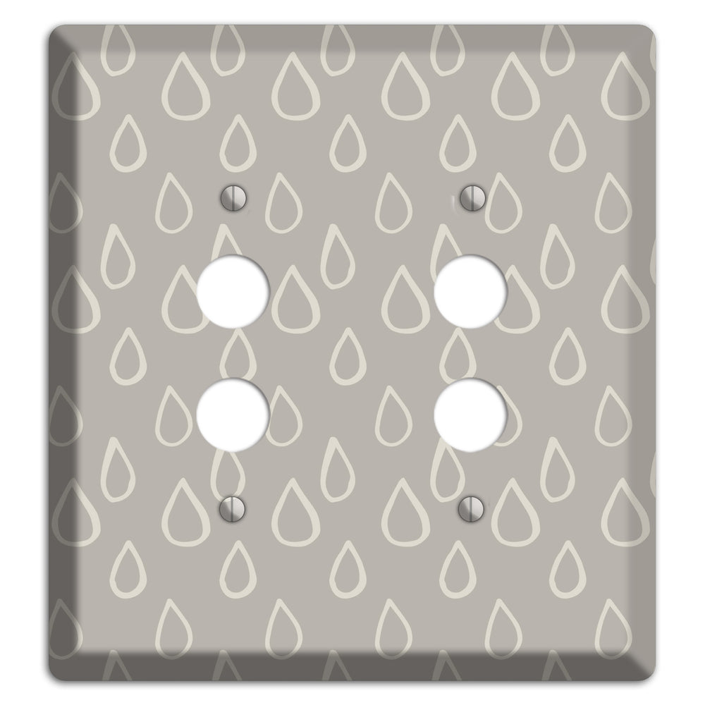 Simple Scandanavian Style N 2 Pushbutton Wallplate
