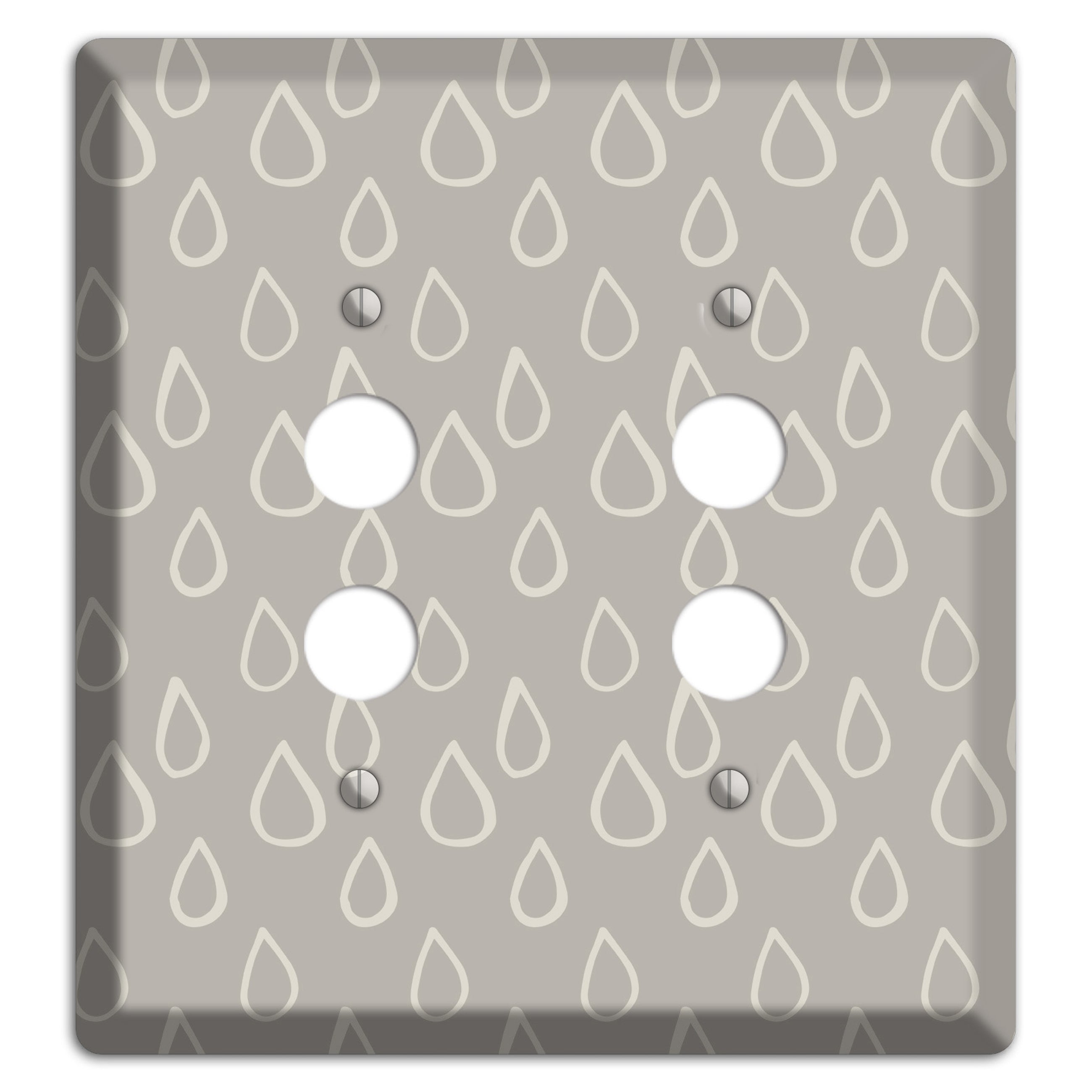 Simple Scandanavian Style N 2 Pushbutton Wallplate