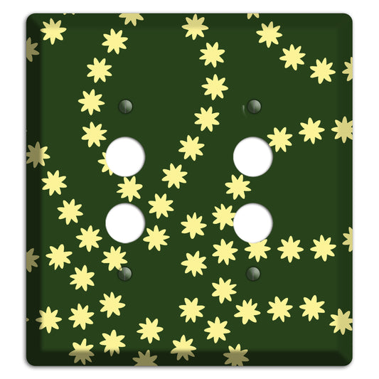 Green with Yellow Constellation 2 Pushbutton Wallplate
