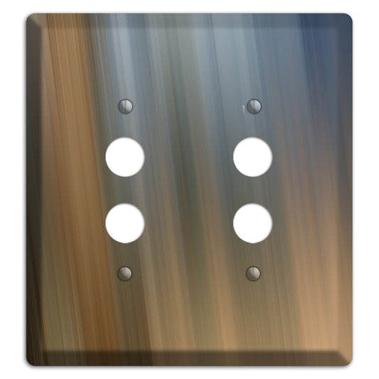 Brown and Blue-grey Ray of Light 2 Pushbutton Wallplate