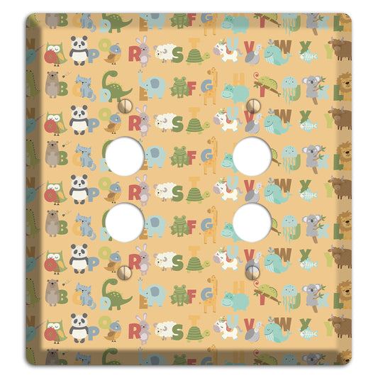 Animal Alphabet 1 2 Pushbutton Wallplate