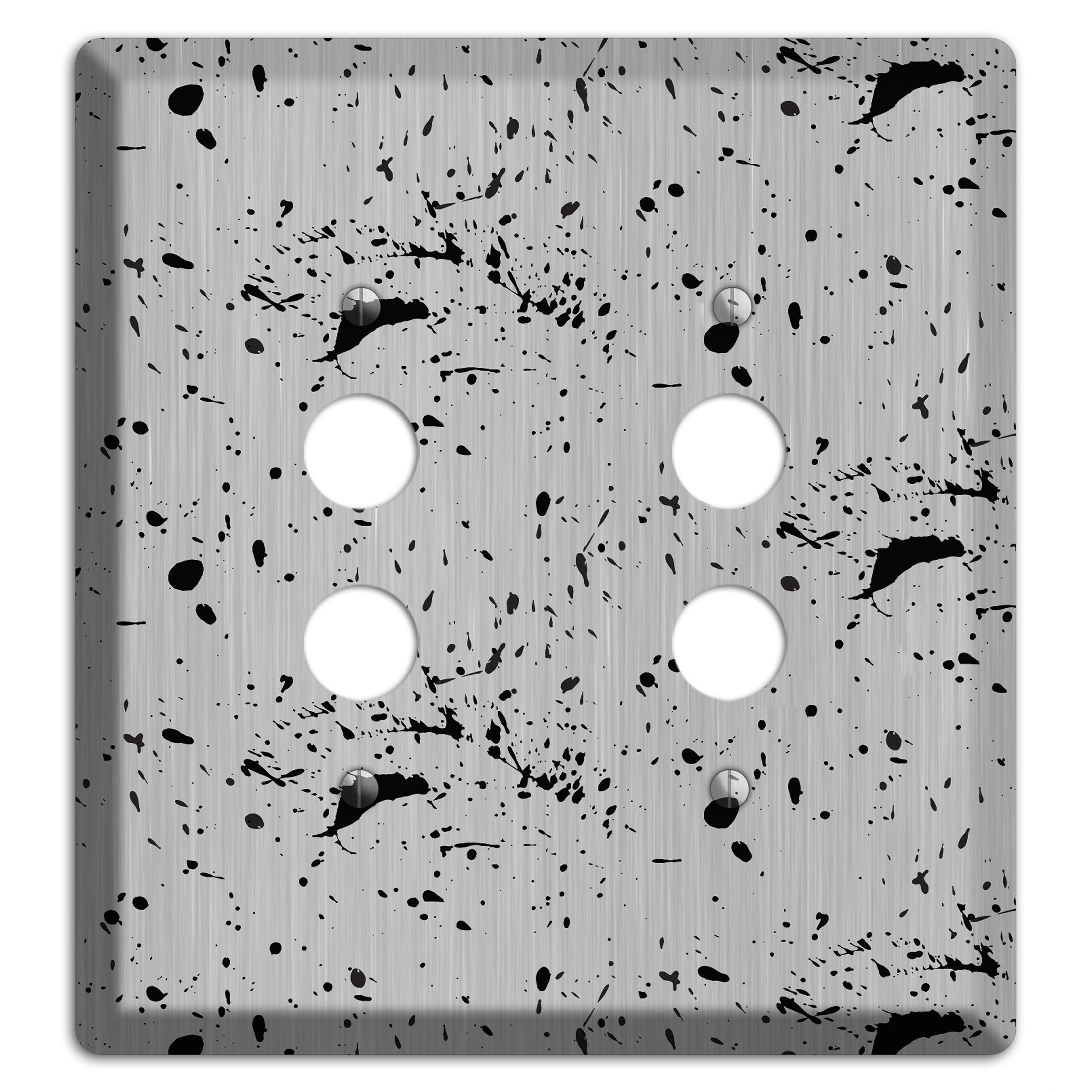 Ink Splash 5 Stainless 2 Pushbutton Wallplate