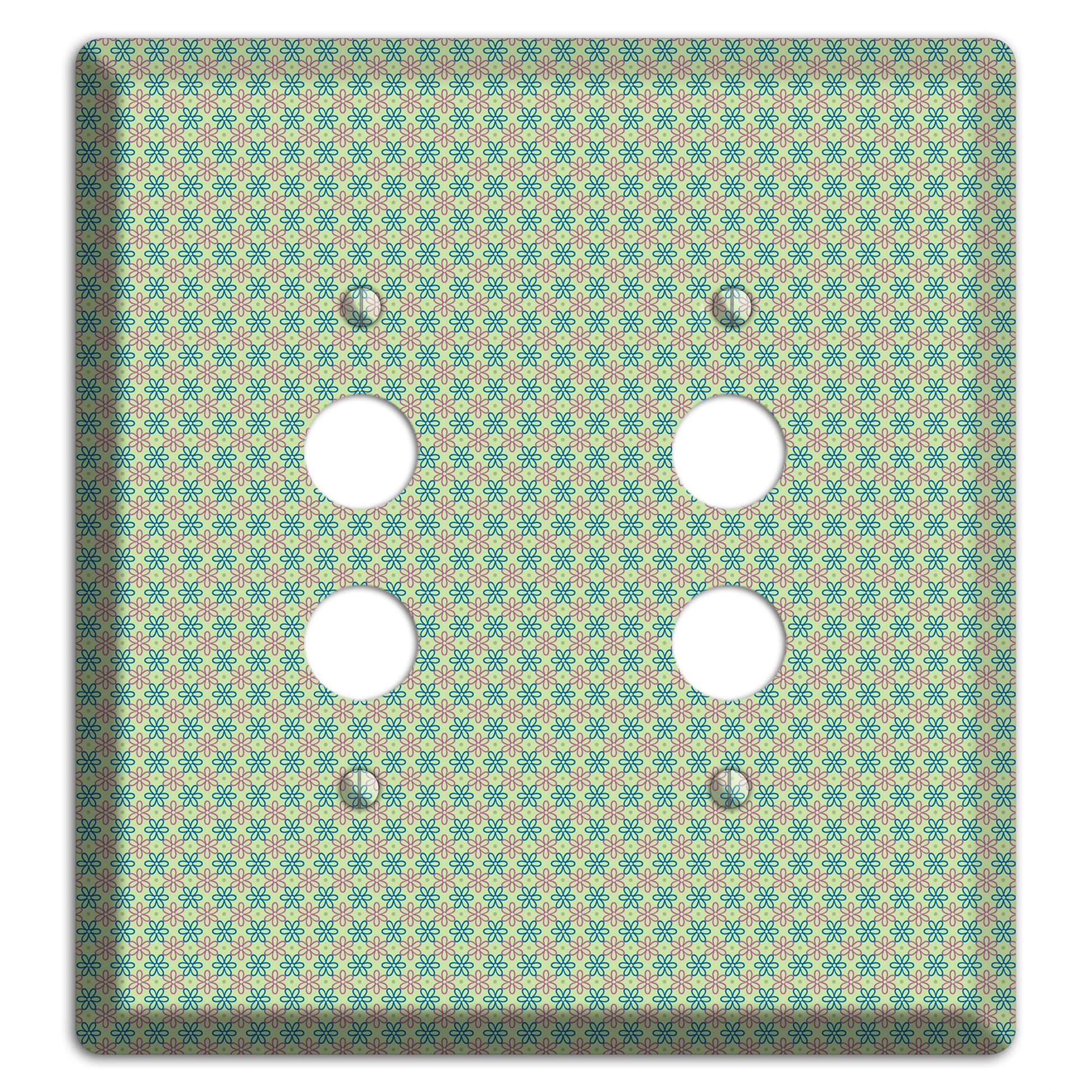 Multi Green Foulard 2 Pushbutton Wallplate