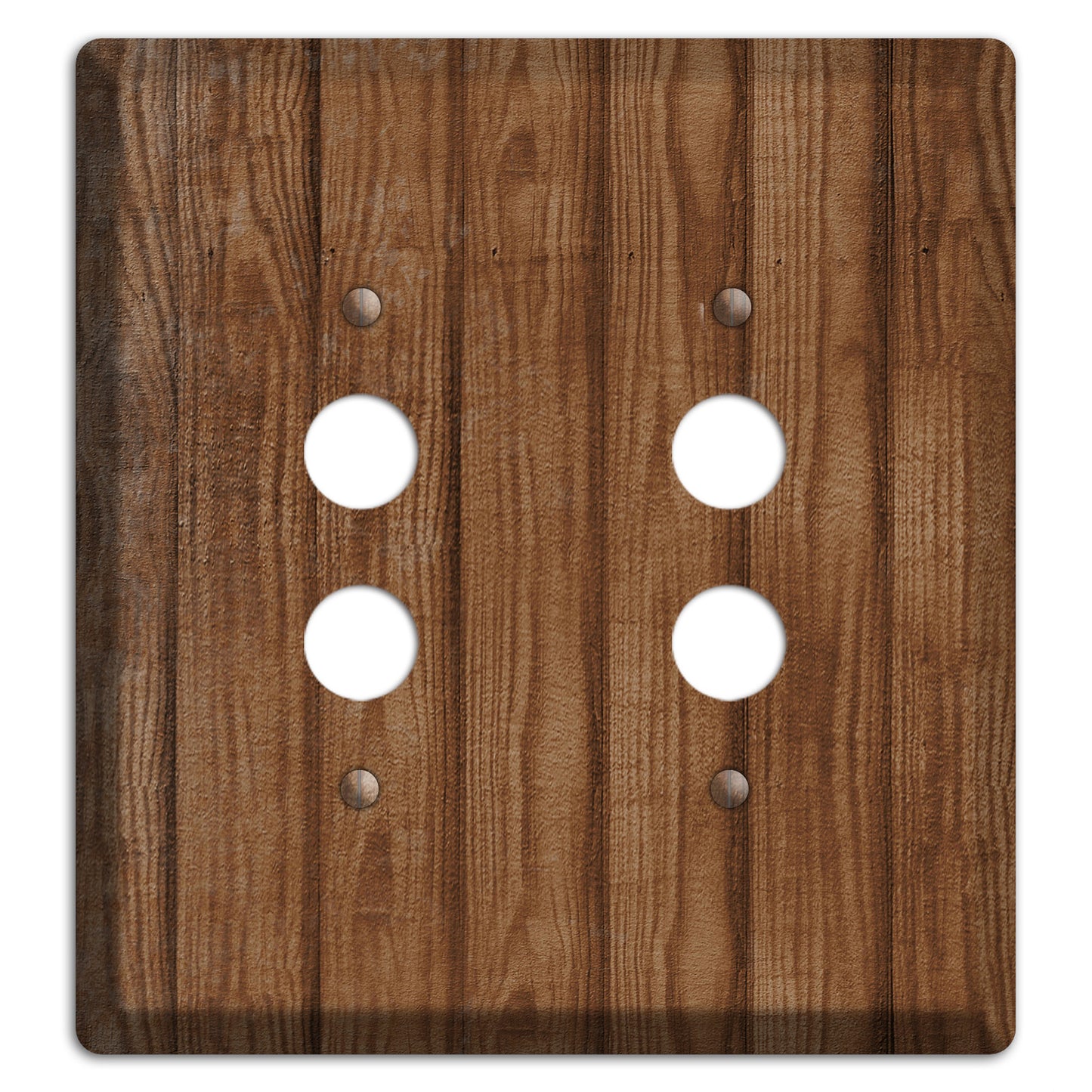 Old Copper Weathered Wood 2 Pushbutton Wallplate