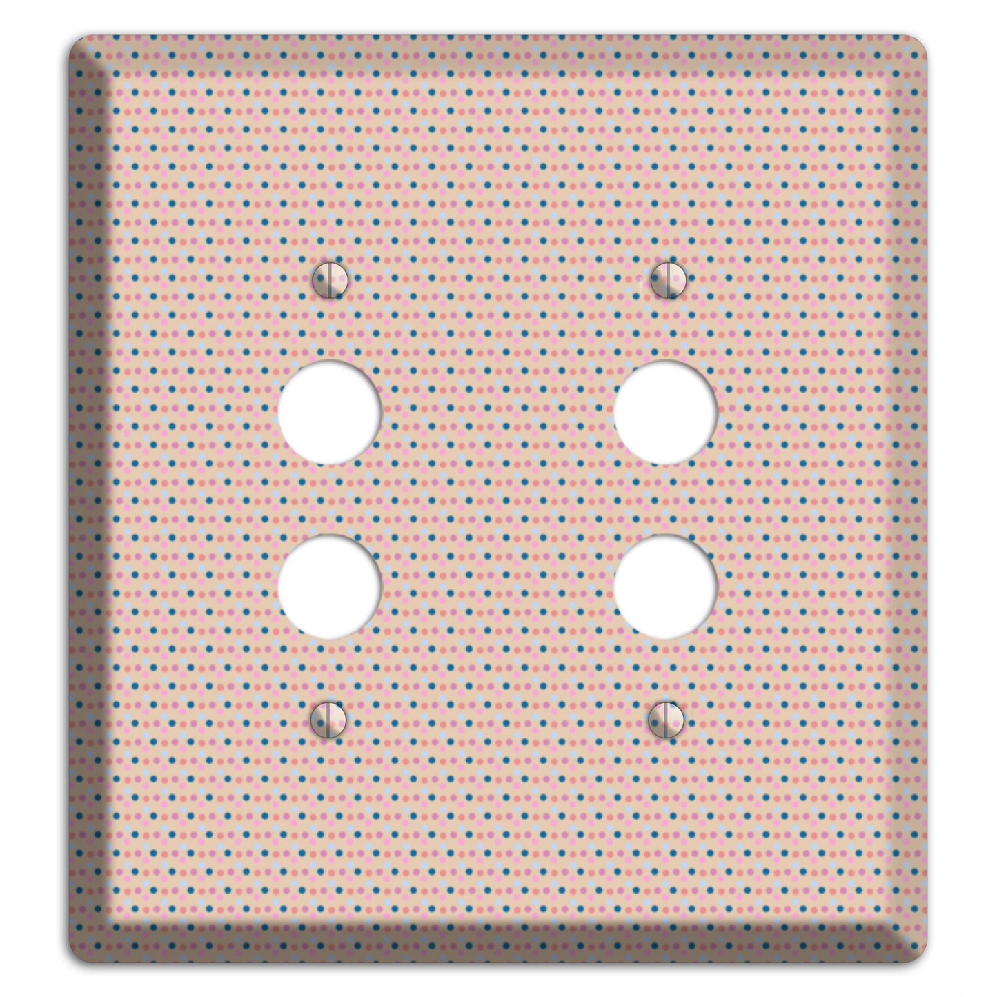 Multi Dusty Pink Tiny Dots 2 Pushbutton Wallplate