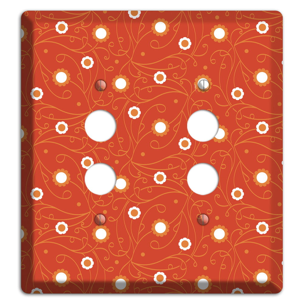 Red Vine Floral 2 Pushbutton Wallplate