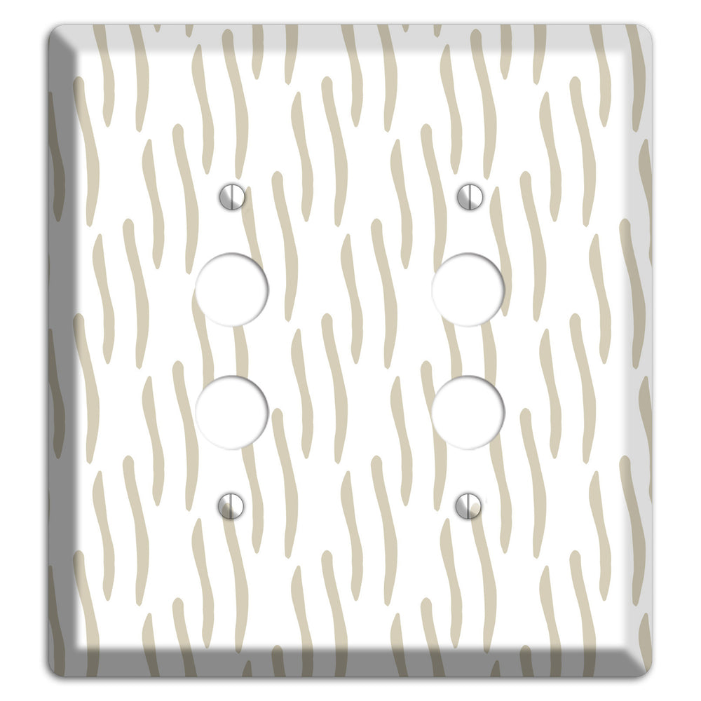 Simple Scandanavian Style J 2 Pushbutton Wallplate