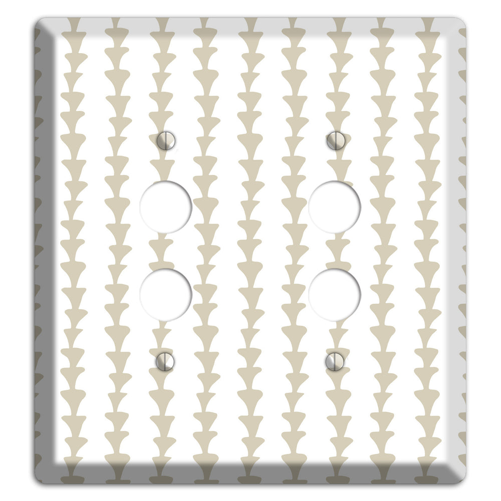 Simple Scandanavian Style A 2 Pushbutton Wallplate