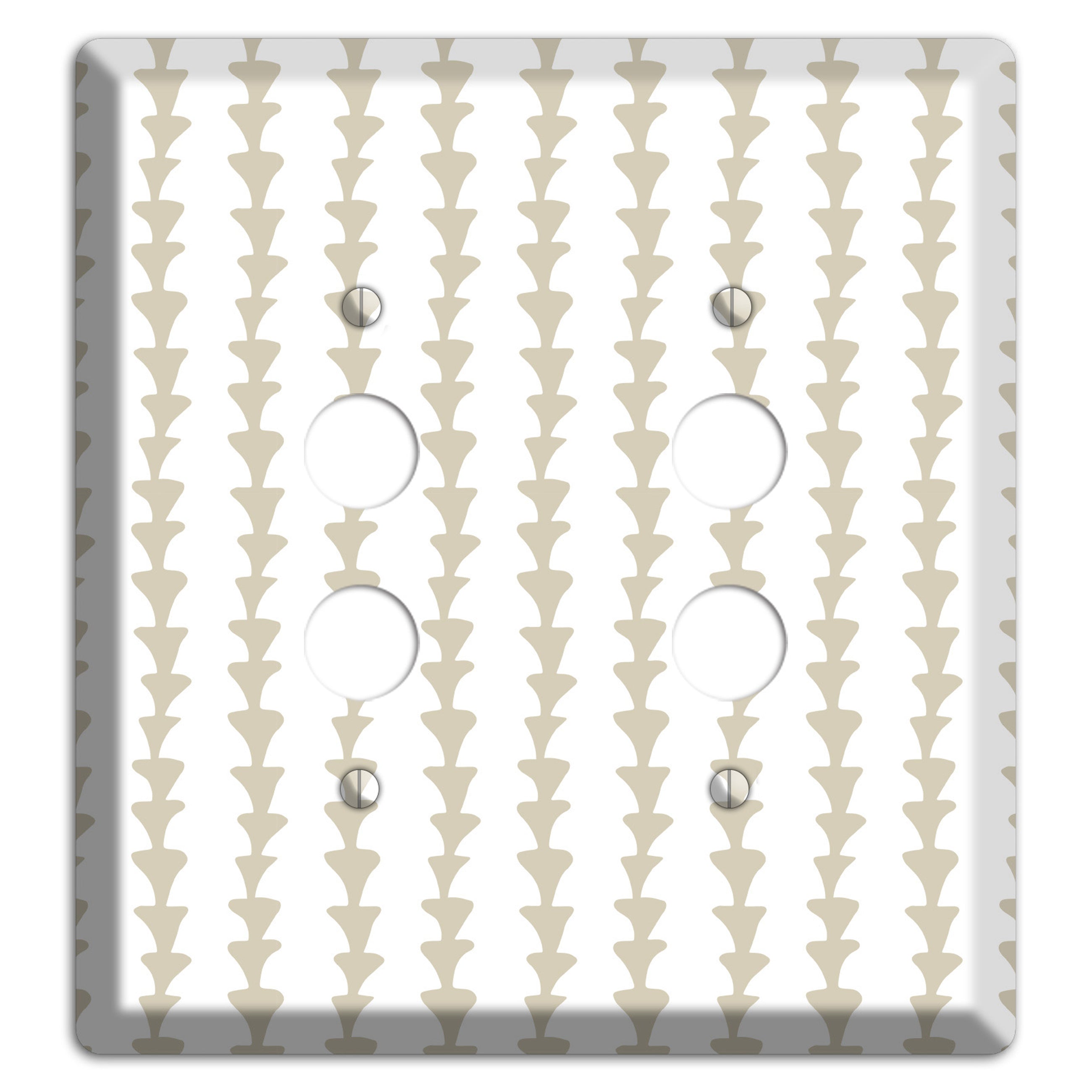 Simple Scandanavian Style A 2 Pushbutton Wallplate
