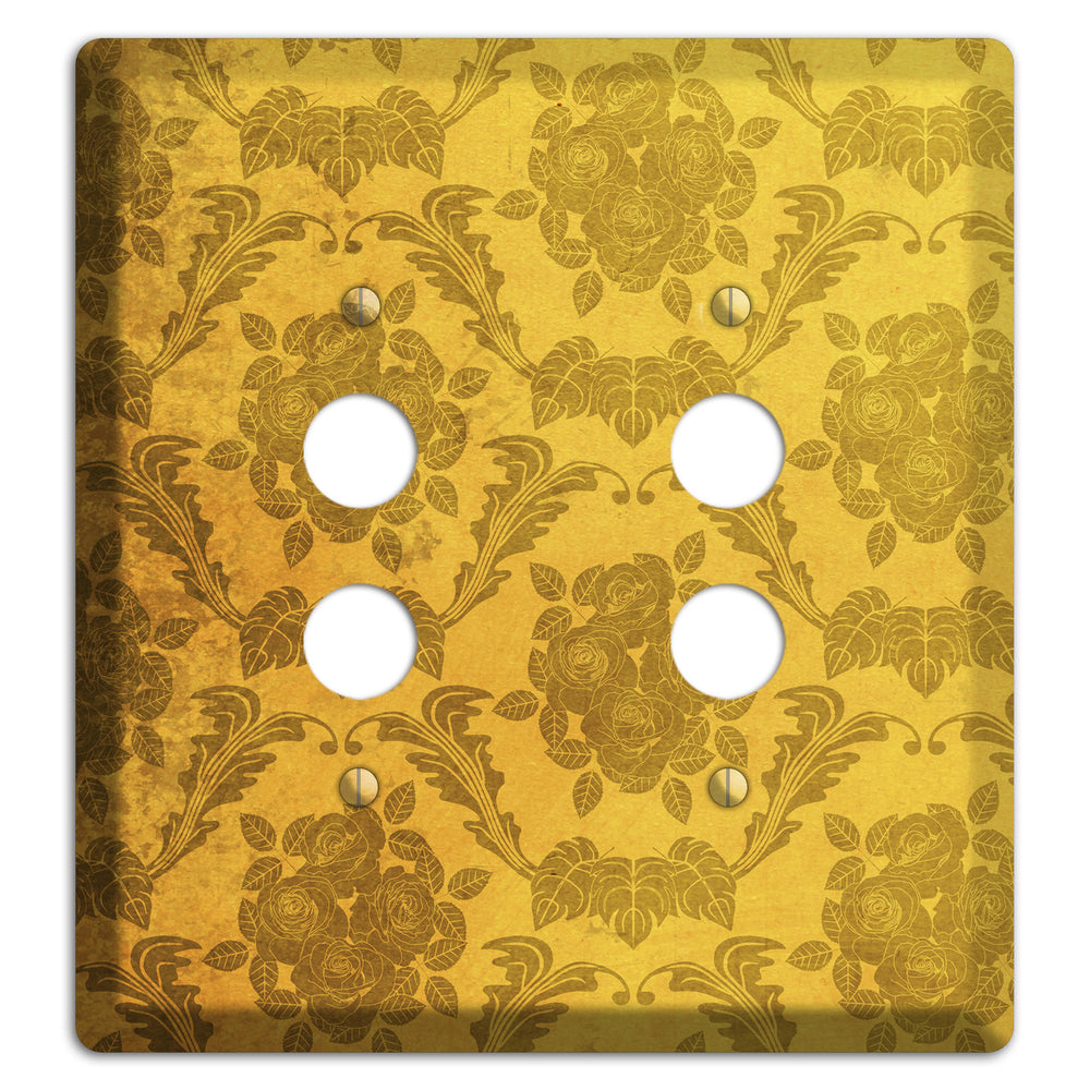Tusock Vintage Rose Damask 2 Pushbutton Wallplate